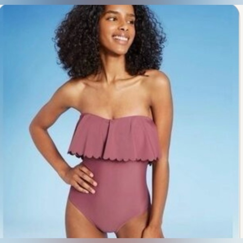 NWT Kona Sol Mauve One Piece Swim Suit